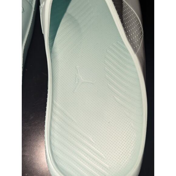 Jordan Slides Womens 10 Seafoam Green Post Orange Cosmic Clay Sandals FZ6511 800 - Picture 8 of 10